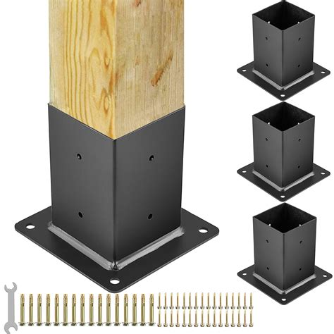 4x4 metal brackets for wood|4x4 deck post base bracket.